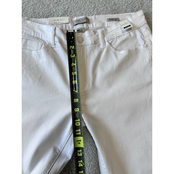 Womens White Judy Blue Mid Rise Skinny Fit Size 13/31 - Picture 9 of 11